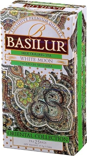 Miniatura 2 de Basilur "White Moon" Colección de té verde Orintal, 25 unidades de cuerdas y etiqueta