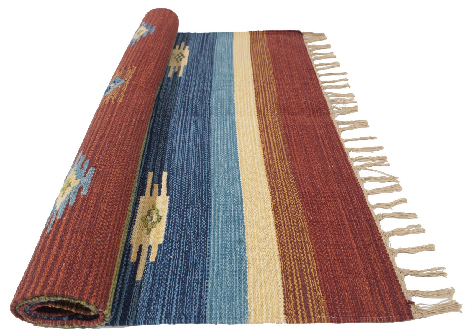 Galleria Farah1970 - 200x60 CM Kilim Autentico, Originale e Fatto a Mano Ideale Per il Corridoio, Ufficio, Seconda Casa e la Cucina (LAVABILE IN LAVATRICE)