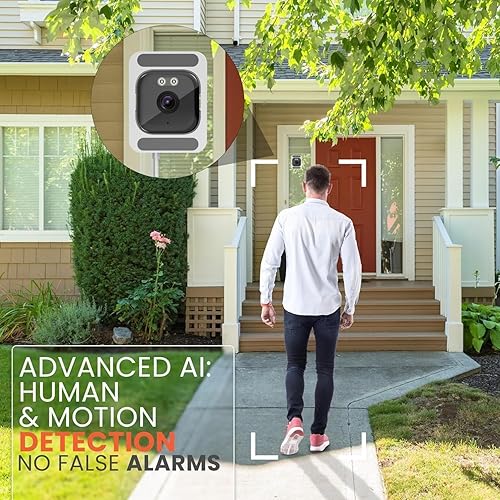 Miniatura 3 de Cámara de ventana de 3 MP 2K, cámara de doble banda WiFi de 2.4 GHz y 5 GHz para seguridad en el hogar con visión nocturna Starlight, grabación 247,