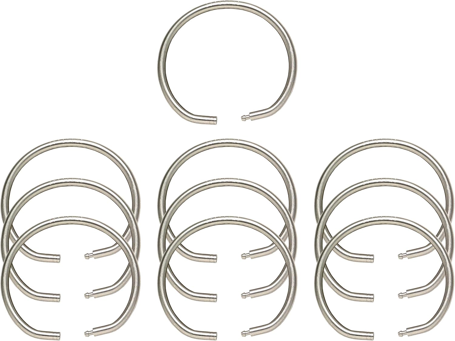 Key Systems, Inc. - 278 Tamper Proof Key Ring 1-5/8" Dia. (4 cm) 10 Pack, Silver