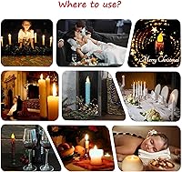 Vista 5 de CVHOMEDECO. Velas LED con temporizador, de cera, operadas a batería, inmersas a mano, luces rústicas primitivas sin llama, 17.1 cm, color teja, 3