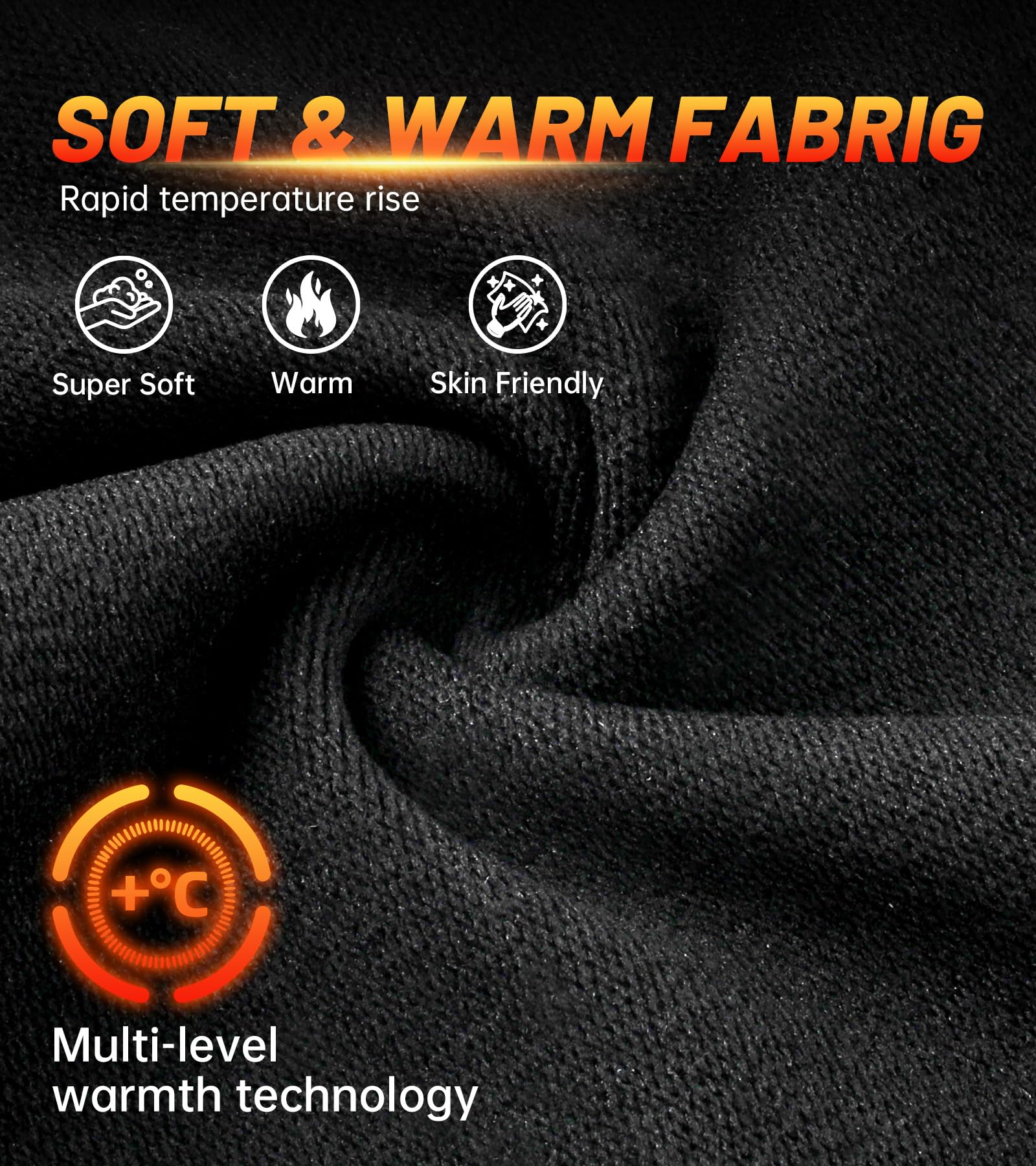 Kewig Balaclava Ski Mask with Glasses Holes for Men Women, Winter Face Mask Thermal Cover for Cold Weather for Motorcycle Snowboard Cycling Black