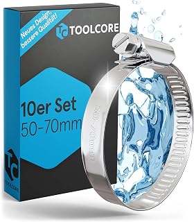 10x Schlauchschellen Edelstahl 50-70mm in Qualität W4