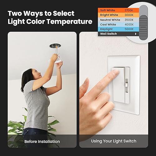 Miniatura 4 de Feit Electric Focos empotrados LED de 4 pulgadas, alto rendimiento, luz diurna de 5000 K, paquete de 6, LEDR4HO950CA6