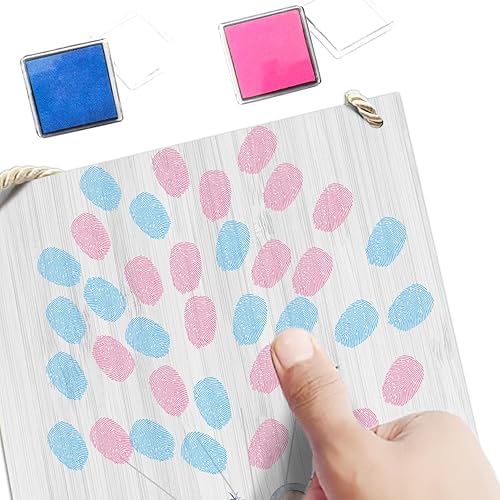 Miniatura 3 de Género Reveal Tema Elefante Gris Niño o Niña Votación, Invitado Tablero de Huellas Dactilares Árbol de Huellas Digitales, Tablero de Votación de