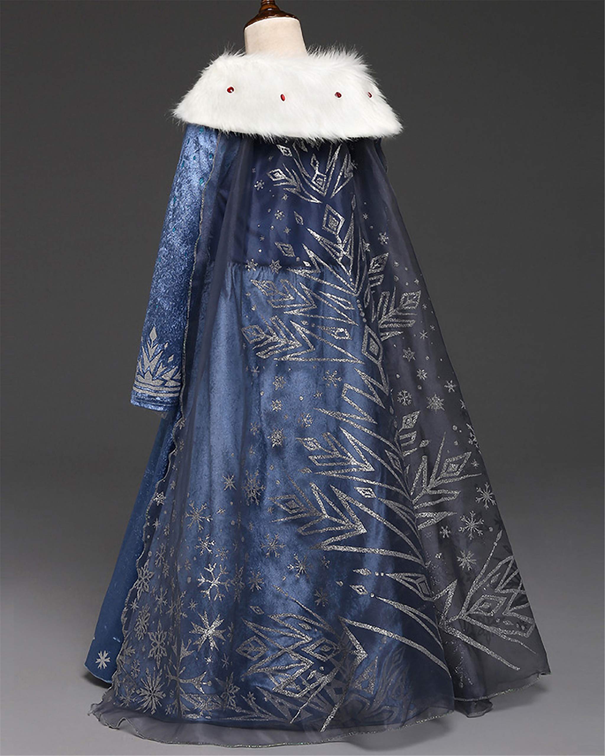 New front Costumi Bambina Tulle Diadema Festa Nuziale Blu Elsa Fantasia Principessa Cosplay Costume Carnevale Abito per Bambino Principessa Natale Partito Compleanno Carnevale Abiti Fantasia Vestite