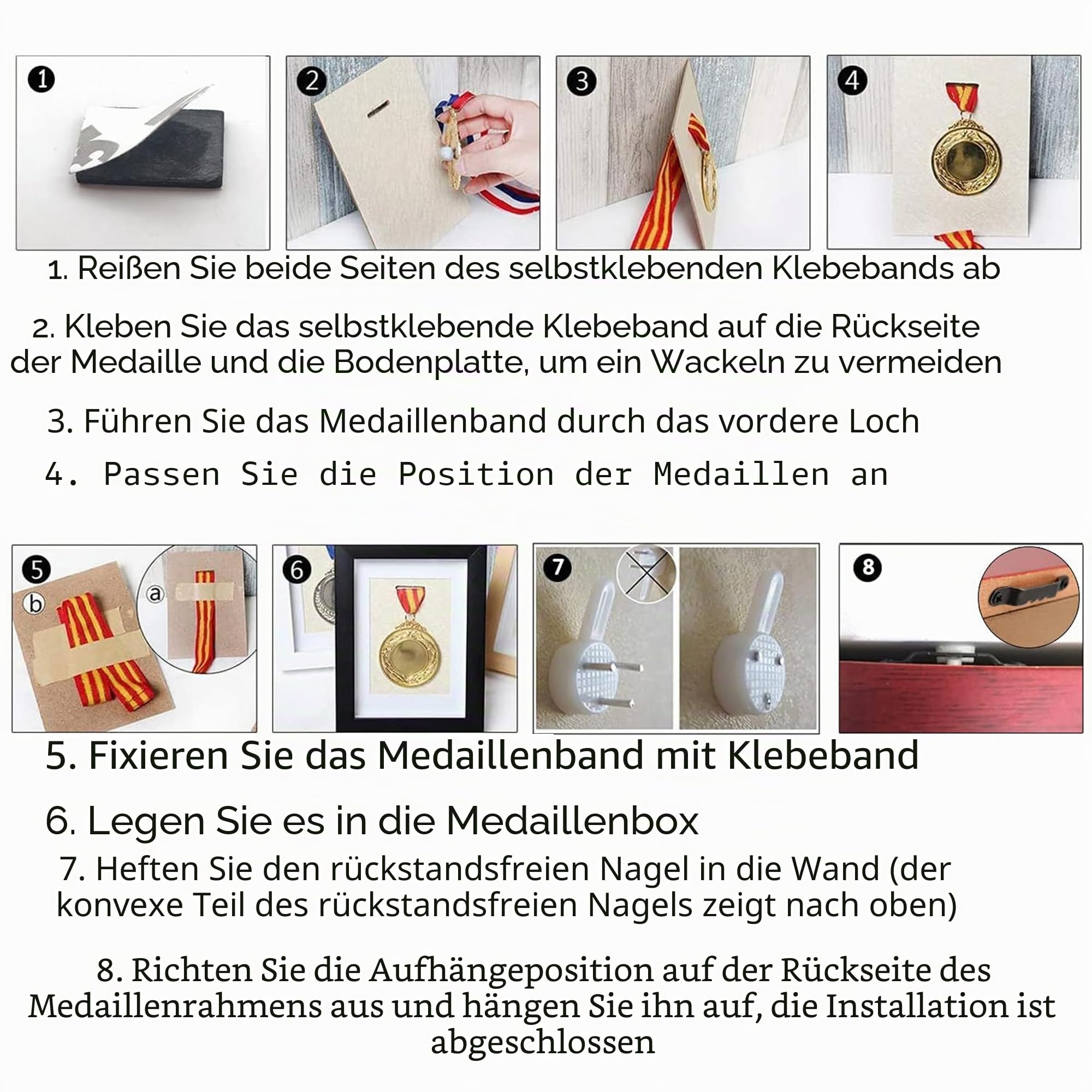 Große Medaille Display Shadow Box, 15 Medaillen Vitrine Medaille Display Rahmen Perfekte Medaille Display für Kriegsmilitär, Läufer, Marathon, Fußball, Gymnastik & alle Sportarten (Schwarz)