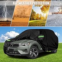 Vista 6 de Fundas impermeables para automóvil de repuesto para Volvo XC40 2017-2023, 6 capas para todo tipo de clima, ajuste personalizado, con puerta