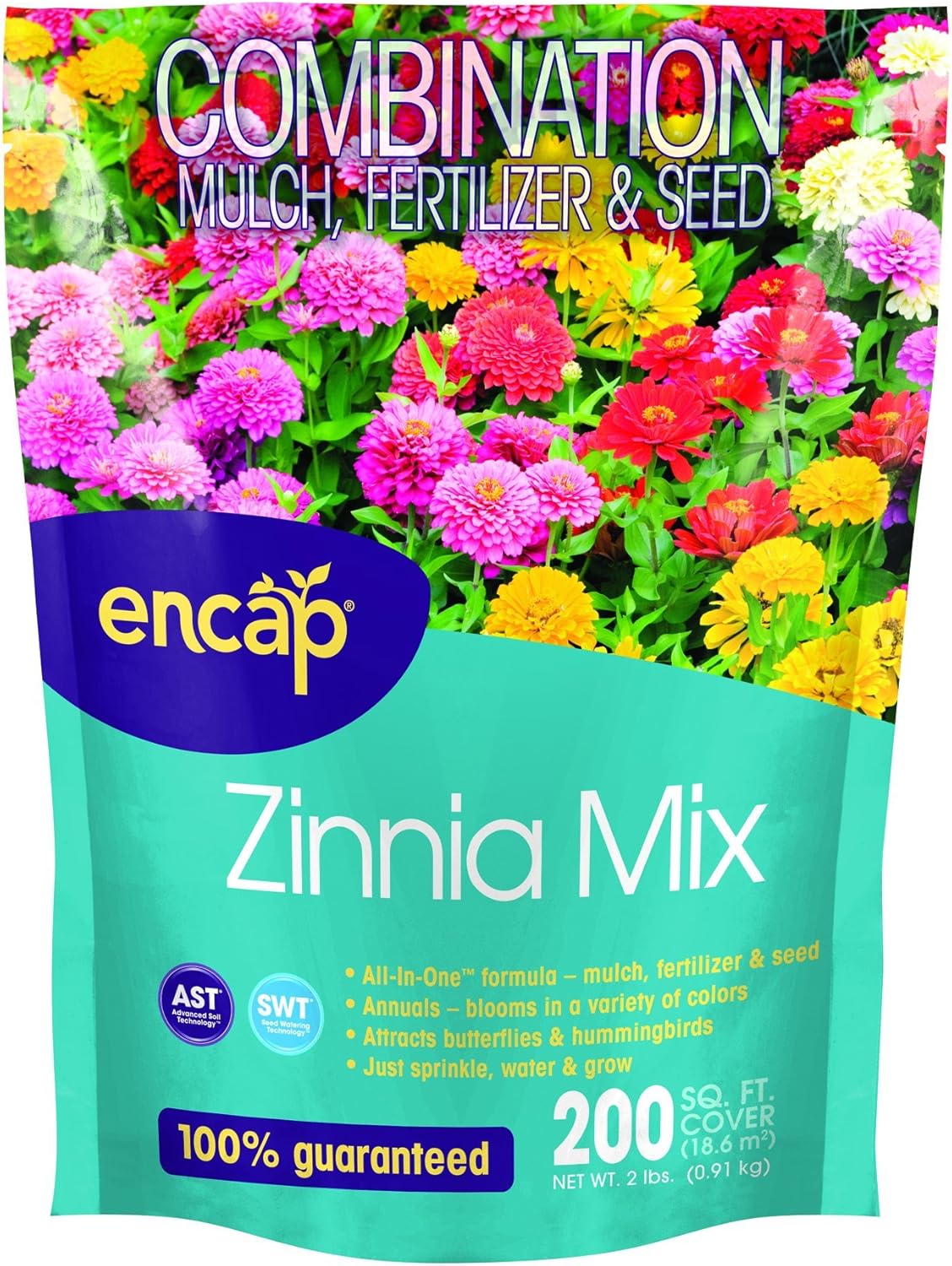 Encap 10806-6 Zinnia Cut Flower Mix, 2 Pounds