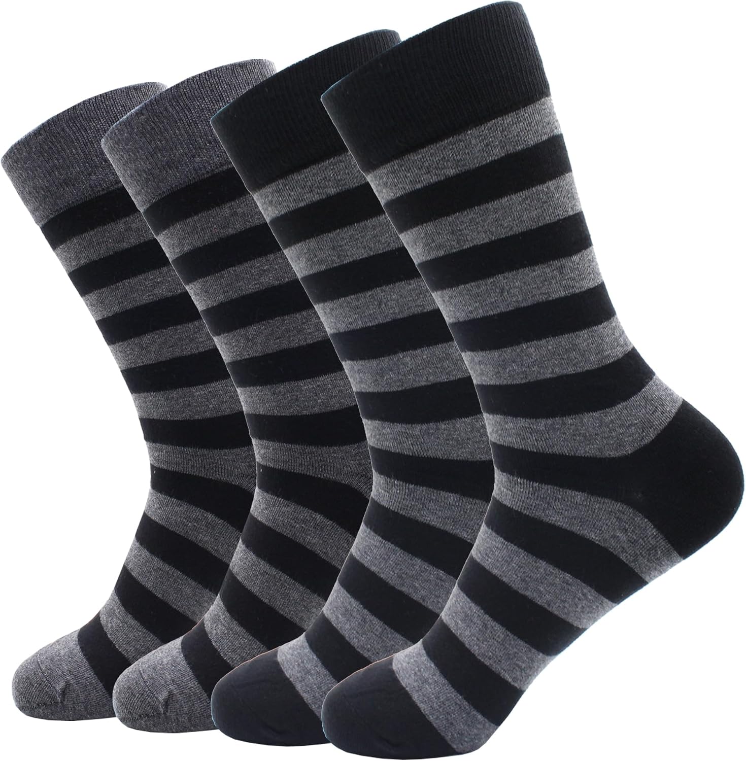 GLCMXMART Mens Grey Dress Socks Size 10-13, Cotton Crew Calf Sock
