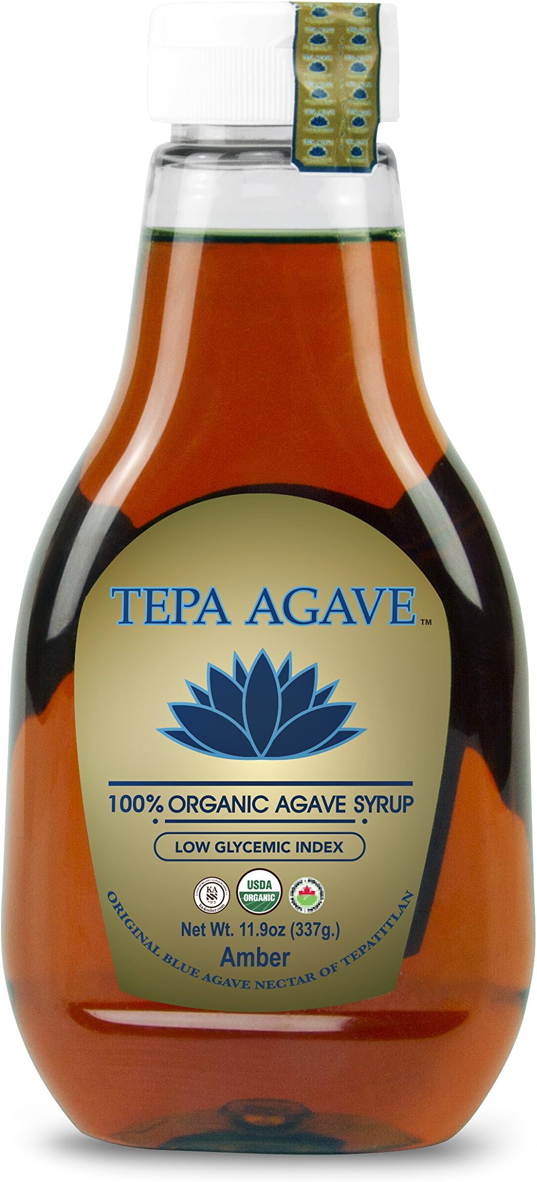 Tepa Agave 100% Pure Organic Blue Agave Syrup - Amber Agave Flavor - 11.9 oz