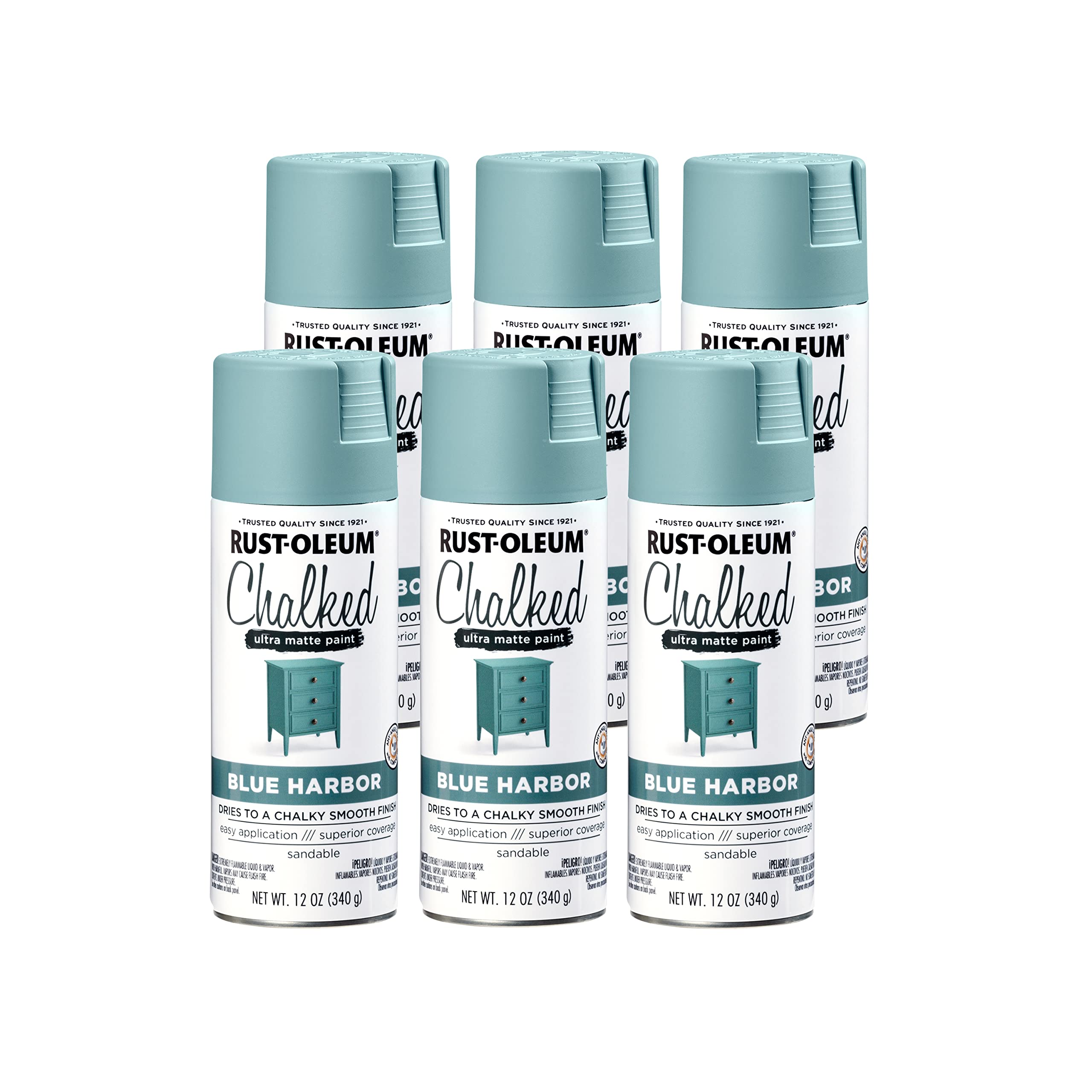 Rust-Oleum Chalked All-in-One Ultra Matte Harbor Blue Spray Paint