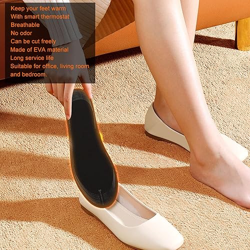 Miniatura 4 de 1 par de plantillas eléctricas con calefacción, carga USB, plantilla de zapatos calentada que mantiene el calor ligero, EVA recargable, plantillas