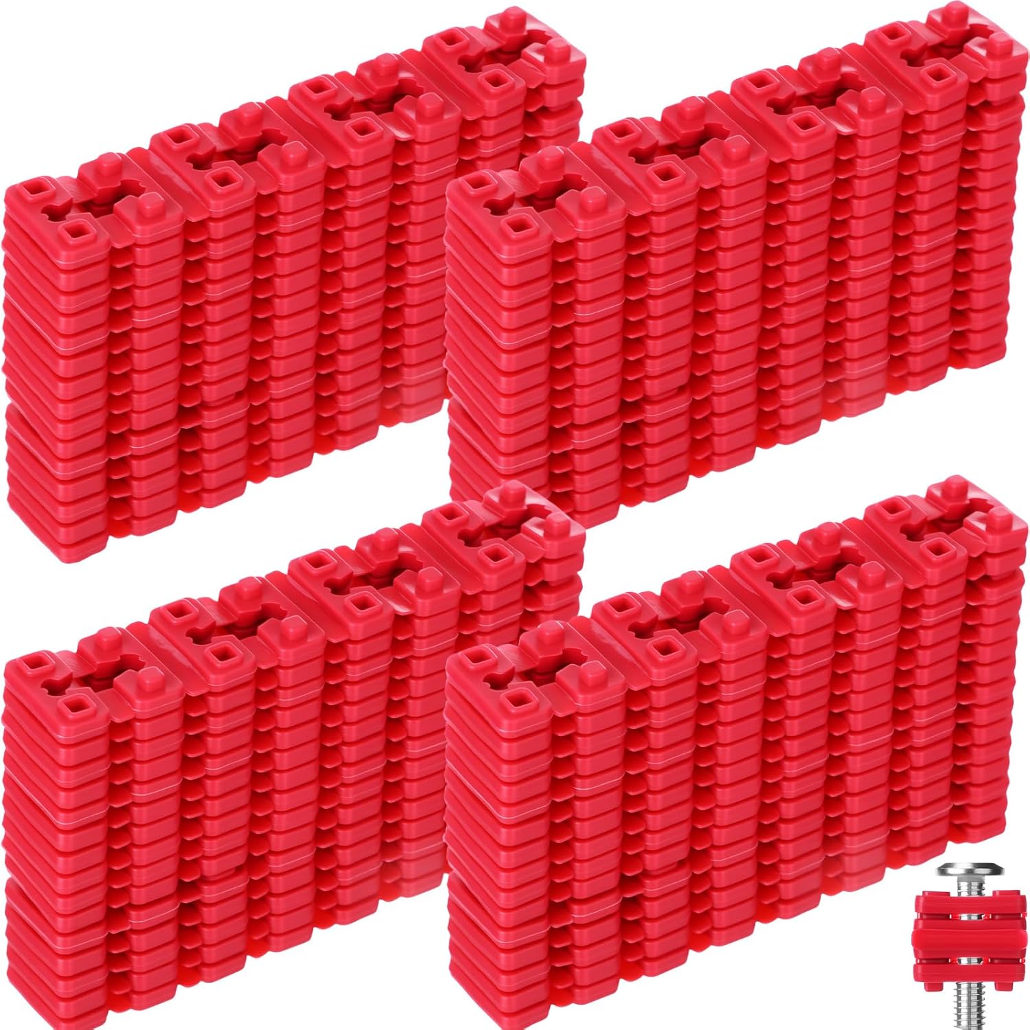 400 Pcs Outlet Spacers Electrical Shims for Switch and Receptacle Alignment, Wall Plate Spacers for Outlet Box Extender, Electrical Box Adjuster Kit (Red)