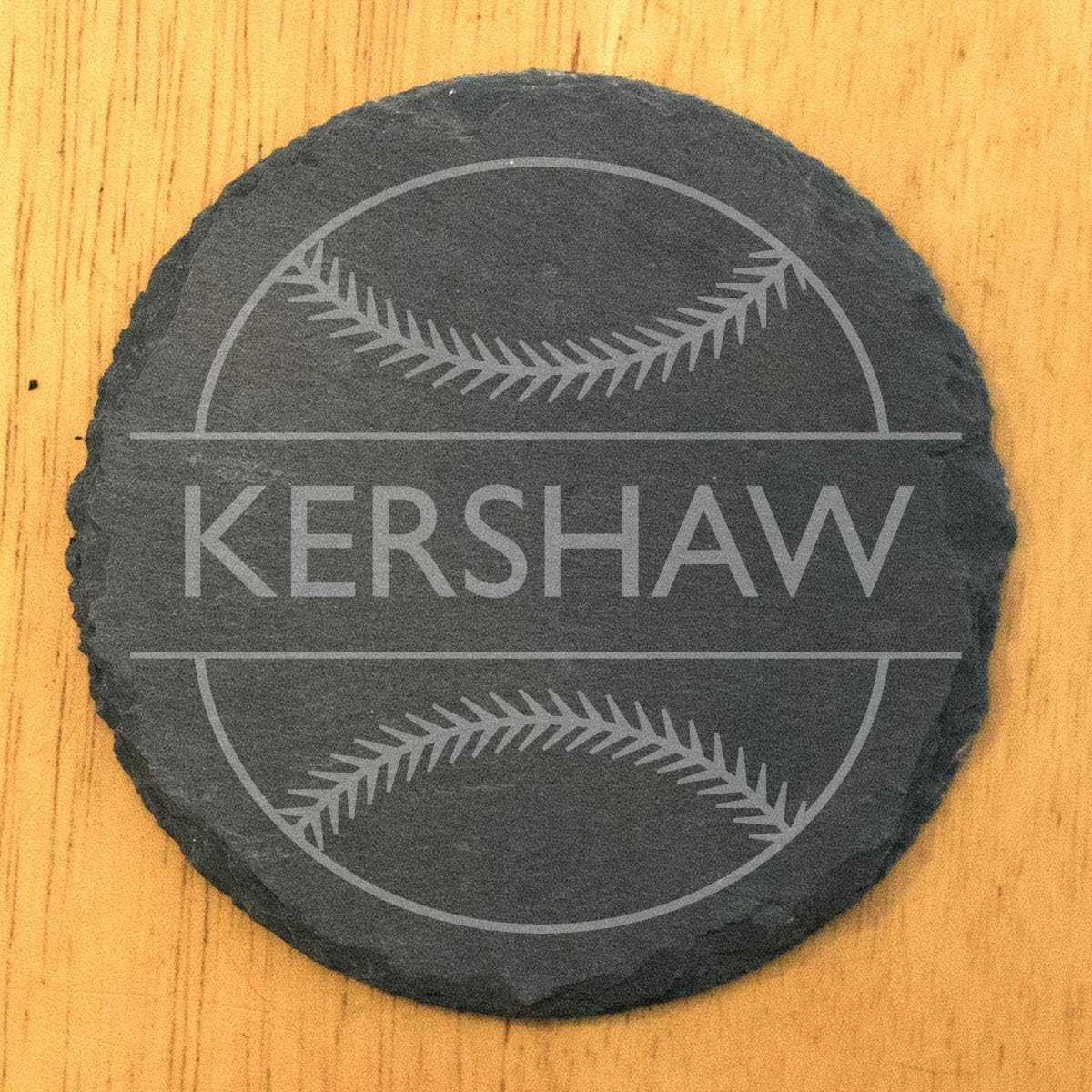 Personalized Baseball Coasters: A Home Run for Any Fan - Round Slate - Set of 4