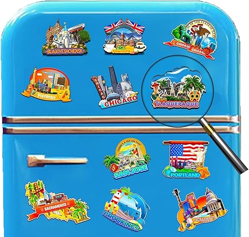 Miniatura 4 de Tlaquepaque - Imán de México para nevera, de madera, 3D, monumentos de viaje, coleccionables, recuerdos, decoración hecha a mano -2099