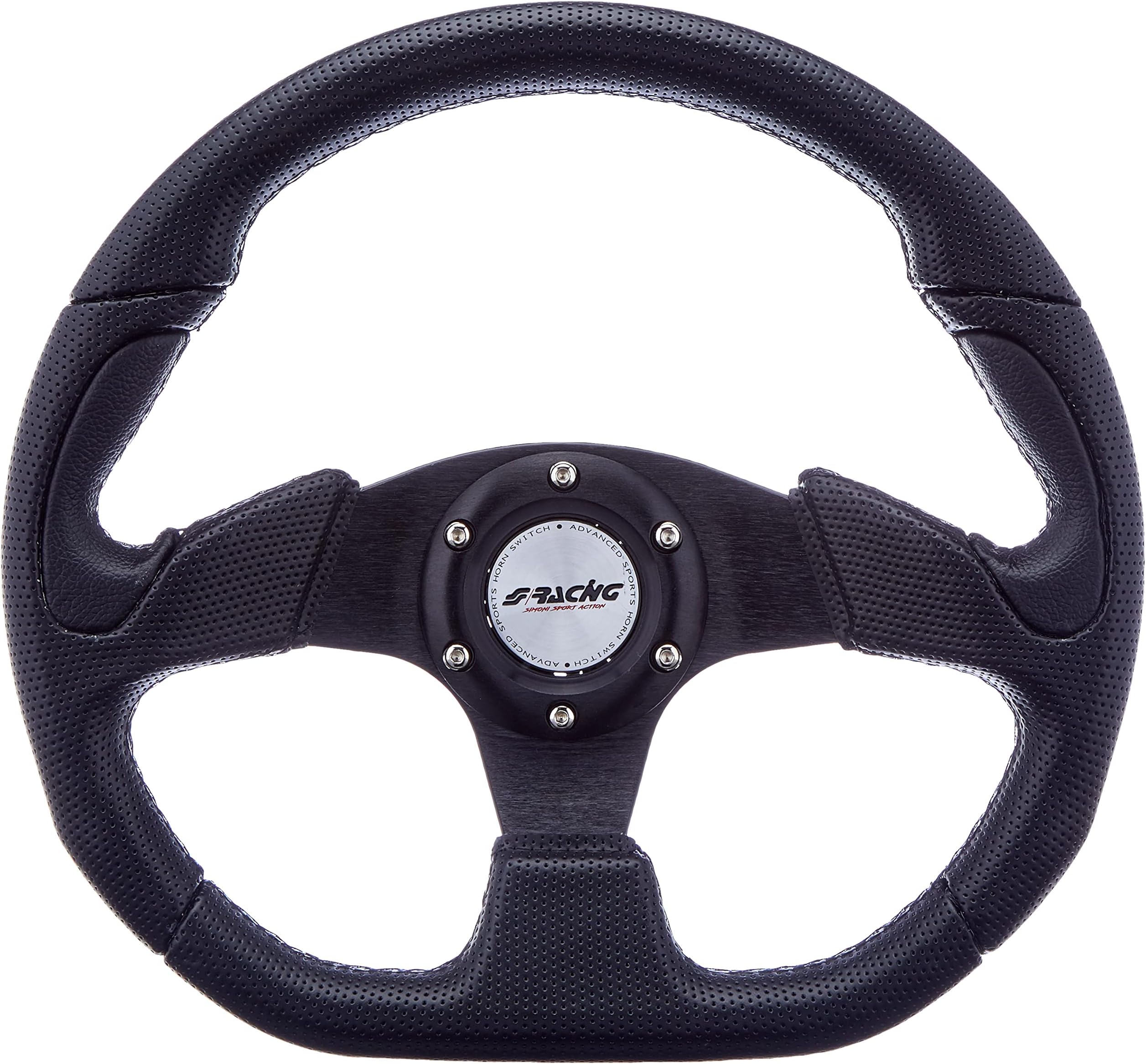 Simoni RacingX2330PUN/P Universal Steering Wheel, Black