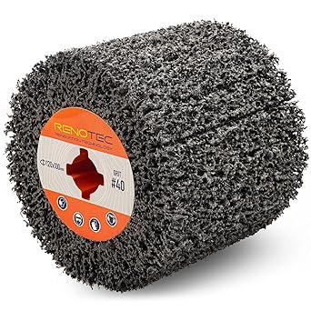 RENOTEC 115x100mm Wire Drawing Polishing Burnishing Wheels Poly Strip Abrasive Disc Wheel Roller Wheel Clean Remove Paint Rust Oxidation