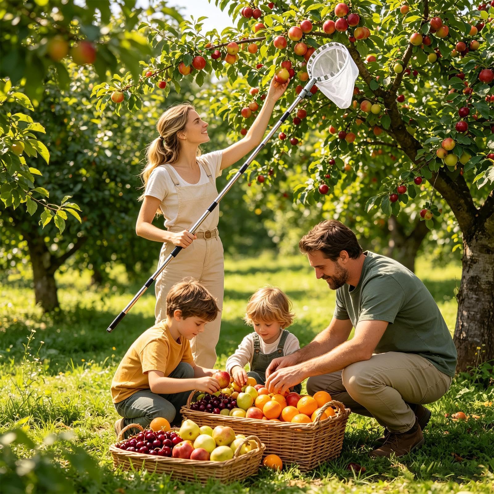 Attrezzo Raccoglifrutta Regolabile 10 Sezioni Estensibile In Acciaio | Raccolta Frutta Per Bacche Mango Ciliegia Limone Arancia Avocado Pesca Noce Pinoli Verdure