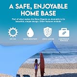 Neso Tents Gigante Beach Tent, 8ft Tall, 11 x 11ft, Biggest Portable Beach Shade, UPF 50+ Sun Protection, Reinforced Corners and Cooler Pocket(Periwinkle Blue) - 3