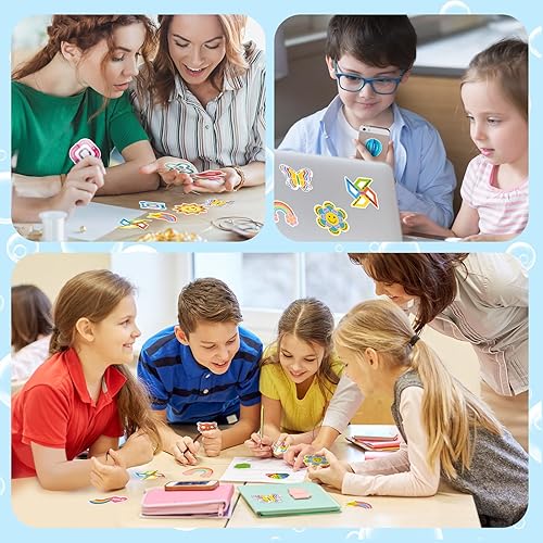 Miniatura 6 de Fulmoon 120 calcomanías sensoriales para calmar la ansiedad, tiras sensoriales texturizadas, táctiles, ásperas, calmantes, adhesivas, globo de