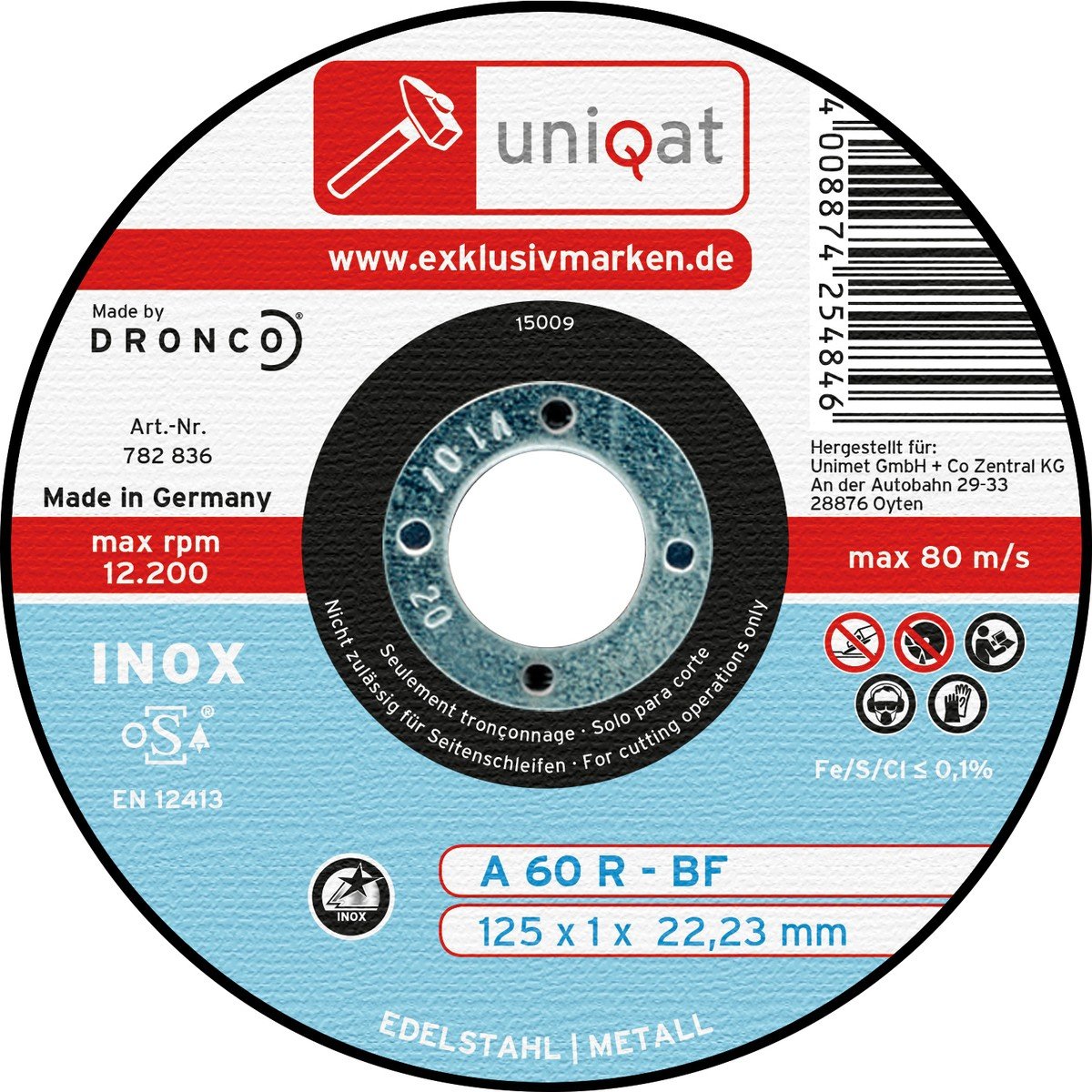 Dronco ARAS60TINOX125-PACK