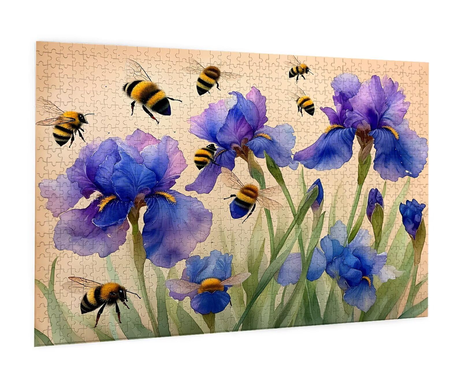 Blume Puzzle 3000 Teile Biene Puzzle Erwachsene, Holzpuzzle Erwachsene, DIY Groß Puzzelmatten, Premium Quality Klassische Wooden Jigsaw, Holzpuzzle ab 14 Jahren für Jungen, Geschenke Mädche S-204