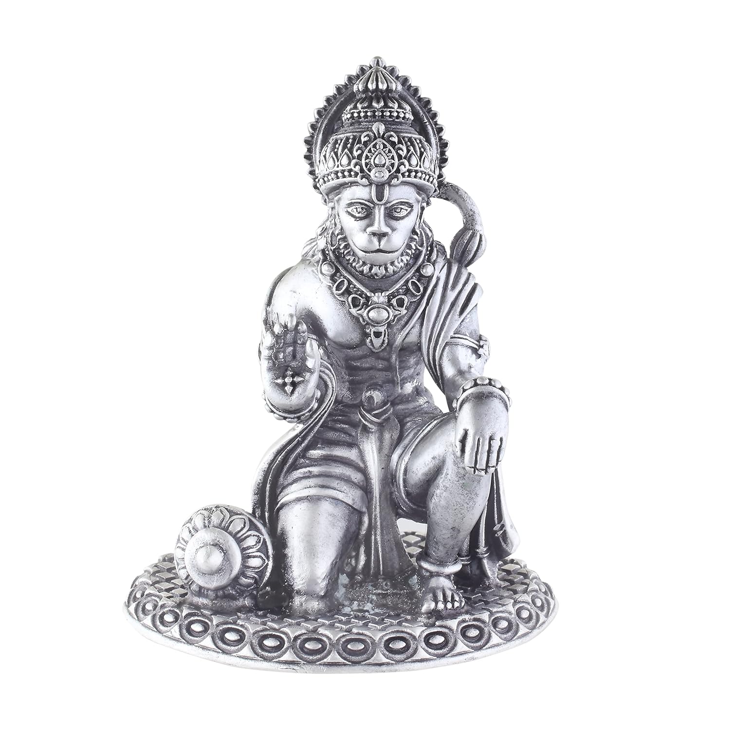 Buy PRD CARATCAFE Silver Hanuman Murti for Car Dashboard, Home & Office