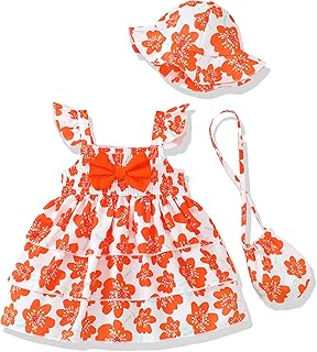 Baby Girl Dress Infant Newborn Clothes Summer Sleeveless Layer Ruffle Dresses Casual Beach Sundress for Girls 0M-3T - Buy now