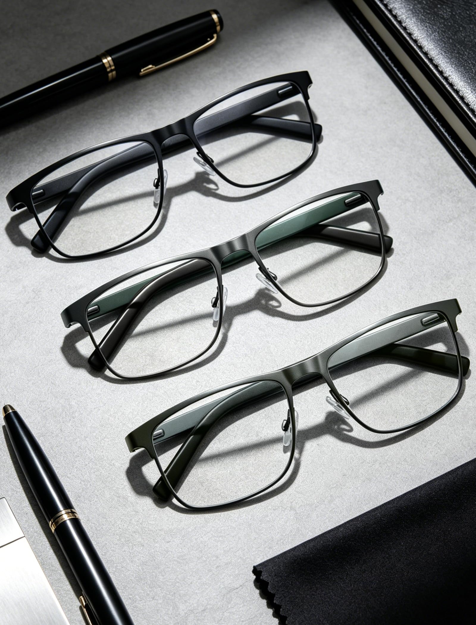 MODFANS 3 Paire de Lunettes de Lecture Anti Lumiere Bleue - Monture Rectangle en Metal