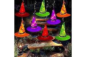Lighted Halloween Witch Hat String Lights for Spooktacular Outdoor Décor