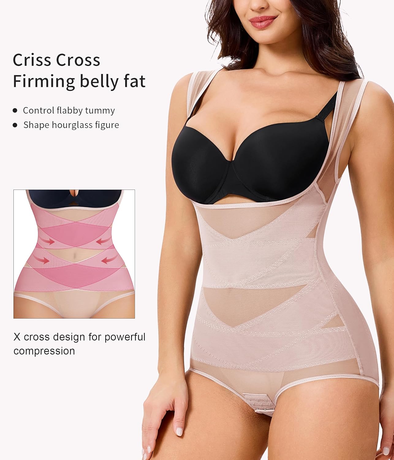 Gotoly Women Waist Trainer Bodysuit Full Body Shaper Vest Tummy Control Slim Corset Shapewear Tank Tops - Image 2