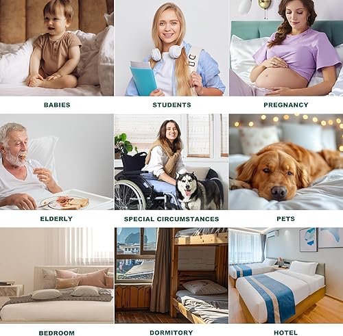 Miniatura 7 de Protector de colchón impermeable tamaño matrimonial, funda de colchón, tela de aire 3D, transpirable, con bolsillo profundo de 6 a 15 pulgadas,