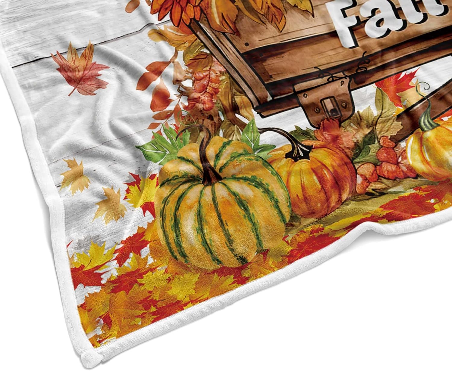 Fall Throw Blanket Autumn Pumpkin Blanket Thanksgiving Harvest Home Decor Soft Warm Fleece Blanket for Couch Bed Chair Living Room or Dorm, 50"x60" - Image 4
