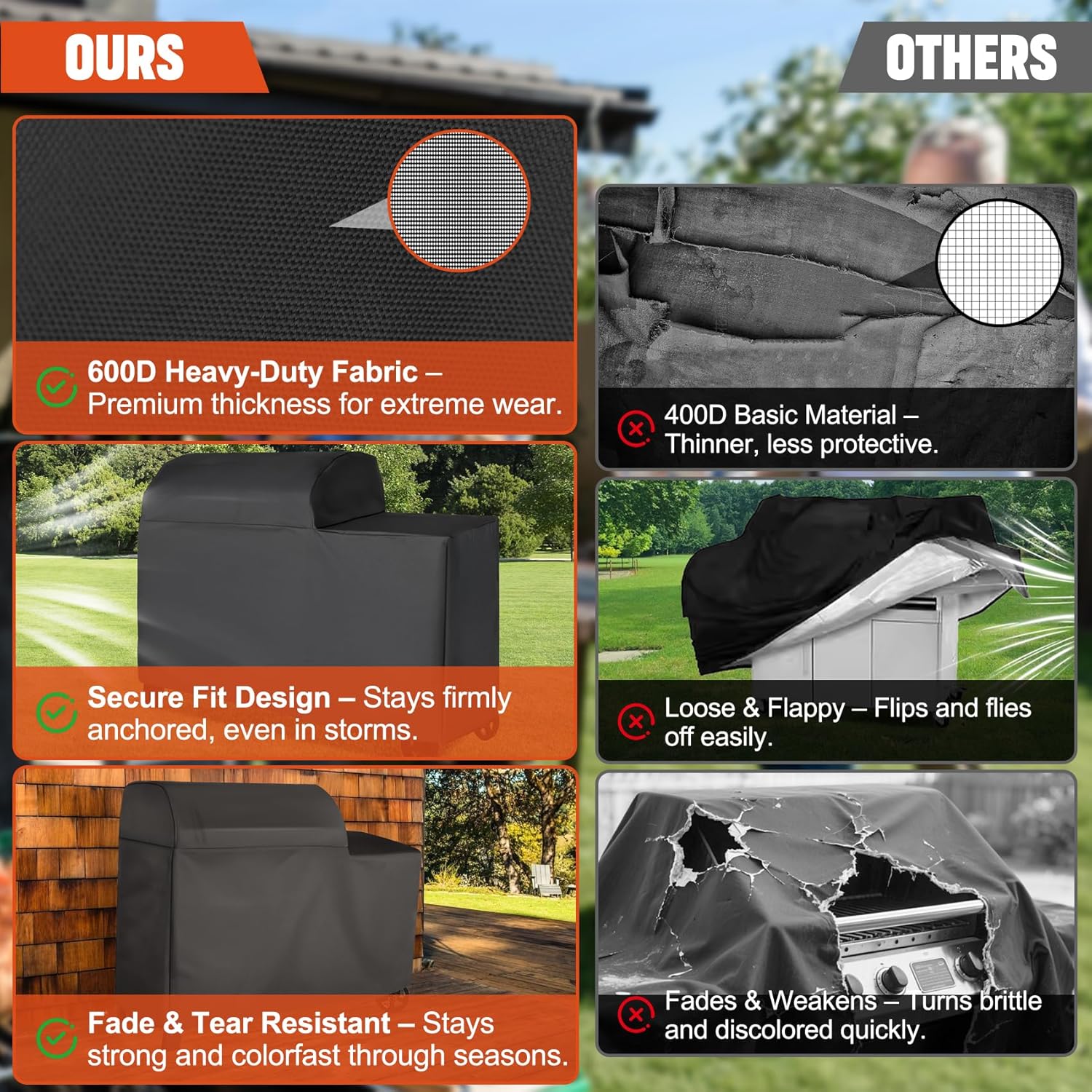 Heavy Duty 600D Grill Cover Compatible with BAC761 Traeger Grills Woodridge Pellet Grill and Smoker