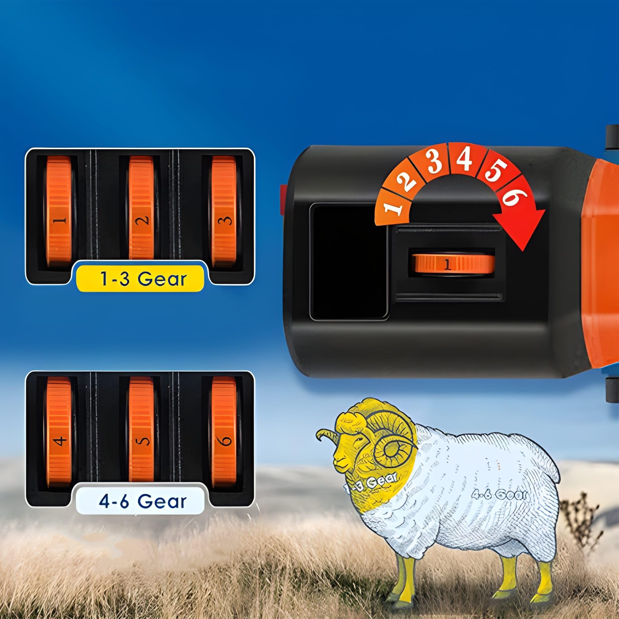 Tosapecore Tosatrice Elettrica Professionale per Pecore Capre Lama Alpaca con Motore 550W Regolabile 6 Velocità Valigetta e Accessori Inclusi
