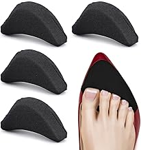 WLLHYF 2 Pairs Soft Sponge Adjustable Shoe Filler， Big Toe Plug Foot Brace Pads Unisex Too Inserts for High Heel Women Relief Pain Reusable Make Shoes Fit, Black-2 Pairs, 11.0 grams