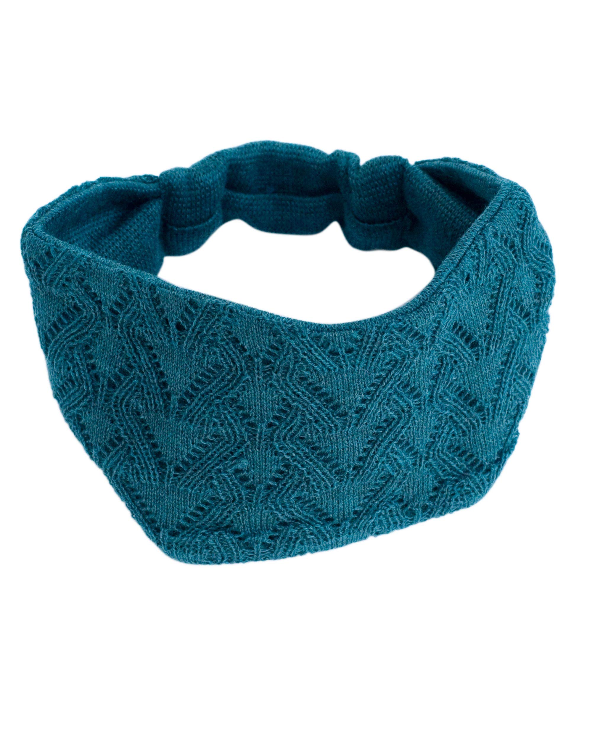 Invero, Merino Stirnband Marie, 100% Wolle (Petrol)