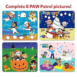 Skillmatics Dot It Sticker Art - PAW Patrol, Mess-Free Craft Kits, Stocking Stuffers for Kids, 500+ Stickers, DIY Scrapbooking, Travel Activity, Christmas Gifts for Boys & Girls Ages 3, 4, 5, 6, 7