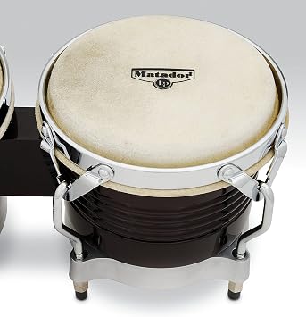 Latin Percussion M201 LP Matador Wood Bongos - Dark Brown/Chrome 8.625-inch