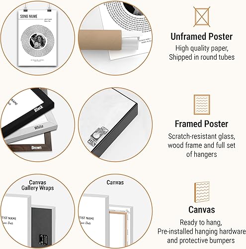 Vista 132 de VICILO Póster musical personalizado con letras de canciones, decoración sentimental perfecta, regalo de San Valentín para él, regalos de novio