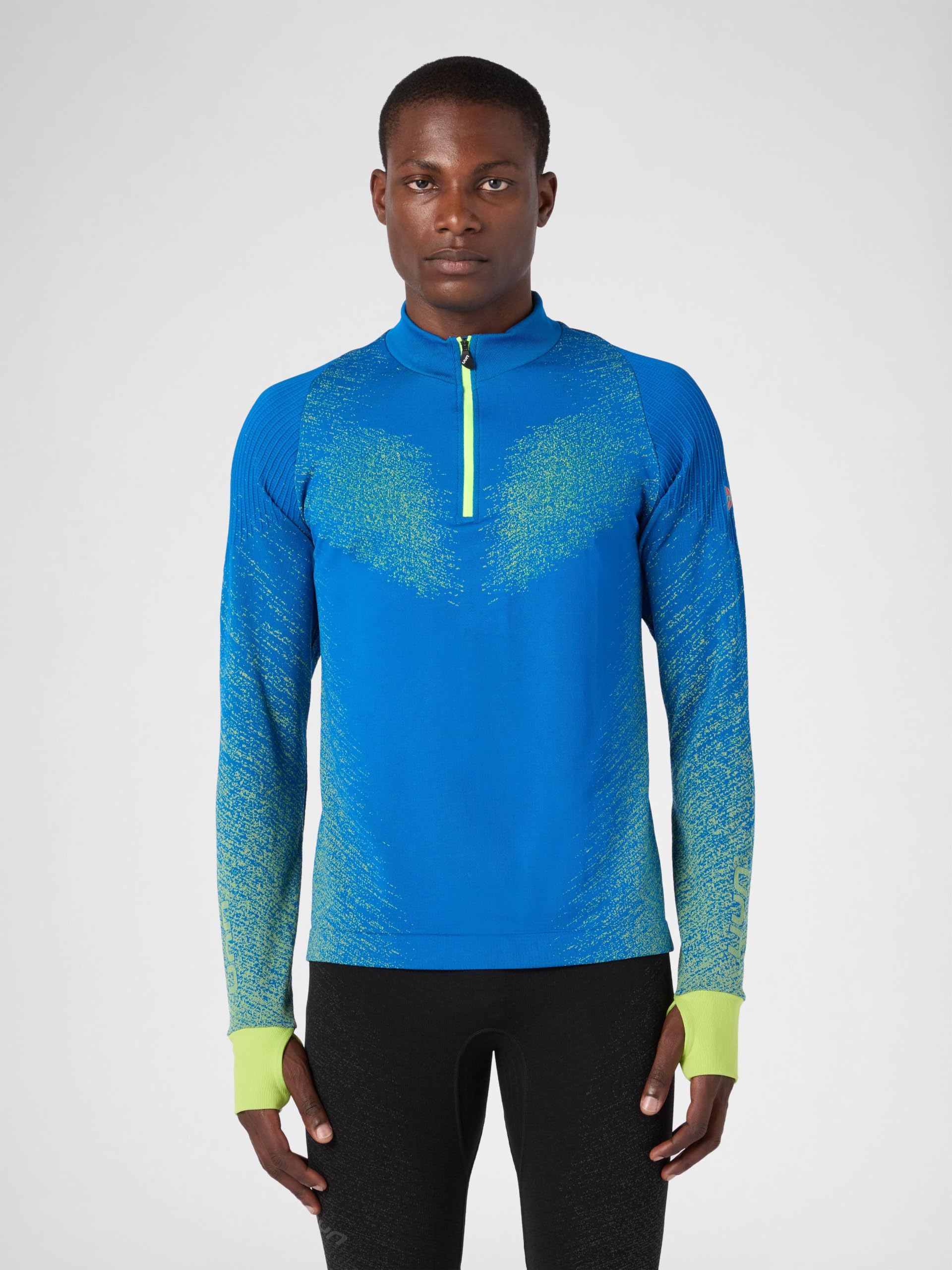 UYN Running Exceleration Long SL.Zip Up T-Shirt Uomo