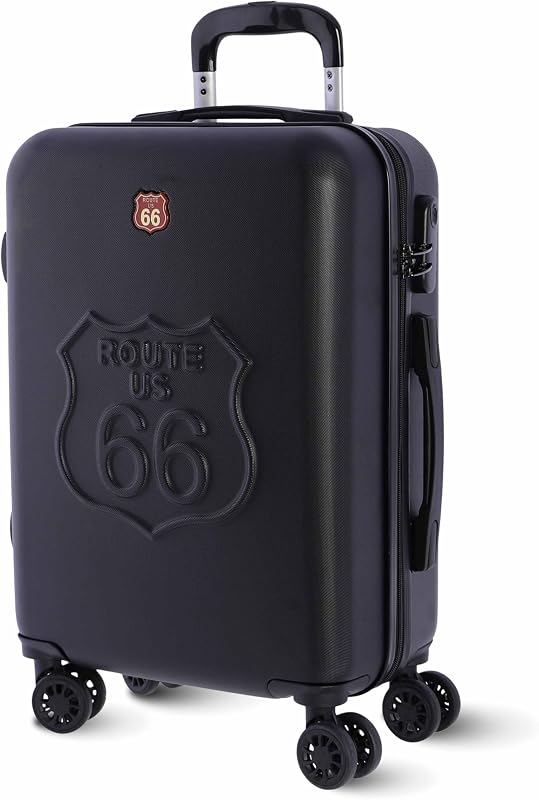ROUTE 66 - Maleta Cabina 55x40x20- Maletas de Viaje - Maletas de Viaje Cabina Apta para Ryannair- Trolley Equipaje para Avion Resistente con 4 Ruedas de 360º y candado numérico