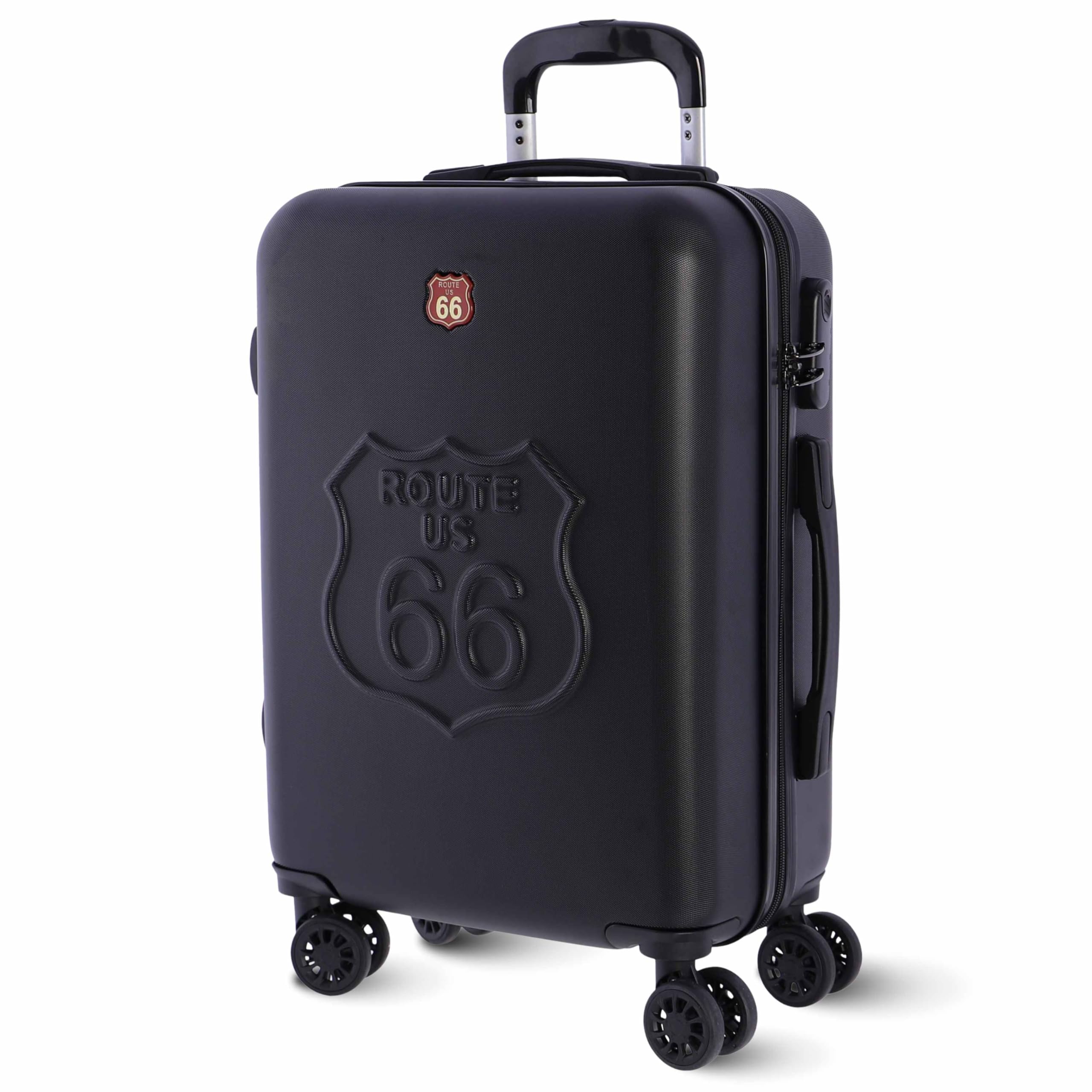 ROUTE 66 - Maleta Cabina 55x40x20- Maletas de Viaje - Maletas de Viaje Cabina Apta para Ryannair- Trolley Equipaje para Avion Resistente con 4 Ruedas de 360º y candado numérico