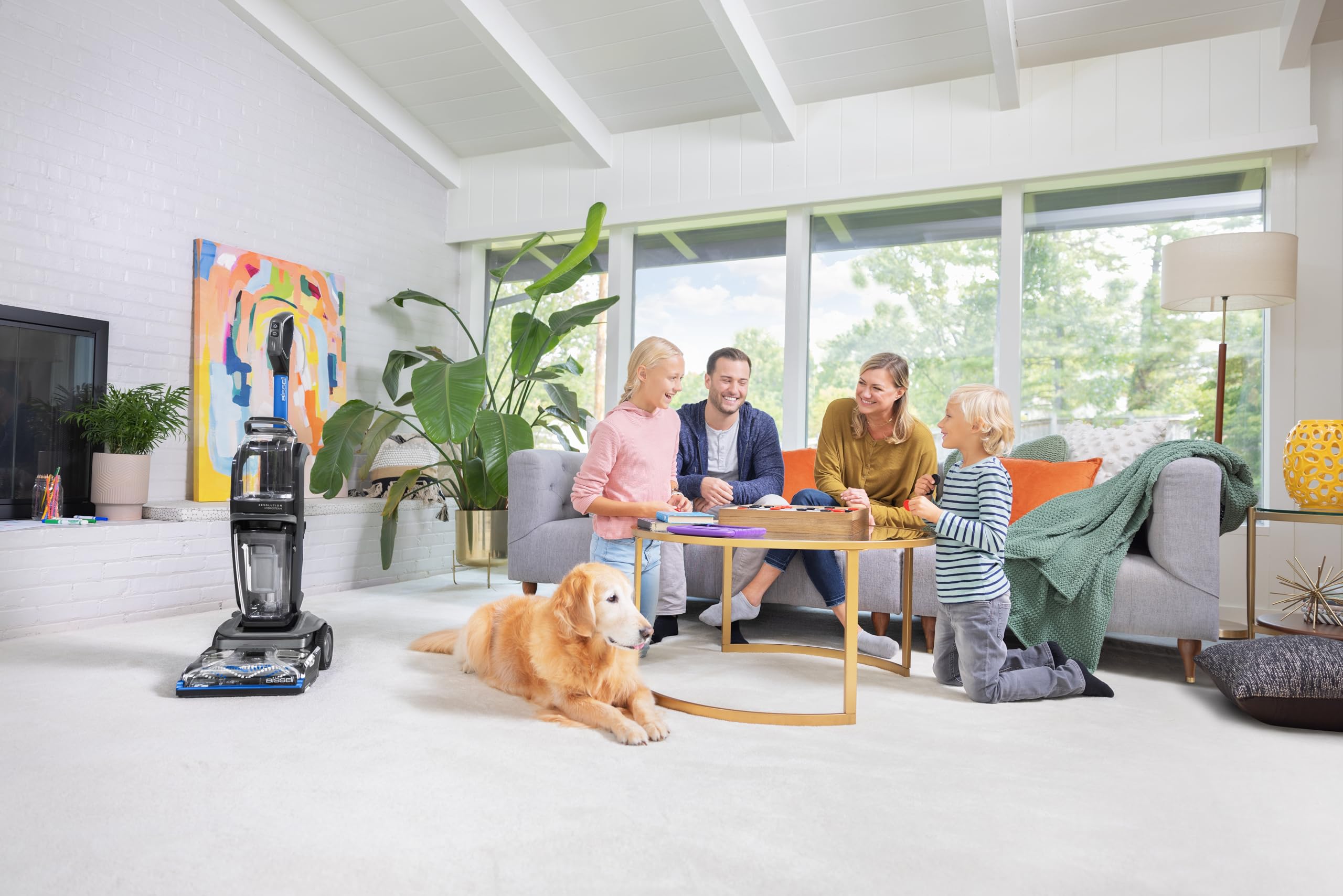 BISSELL Revolution HydroSteam, Nettoyeur Vapeur, Shampouineuse avec Technologie HydroSteam, Nettoyeur de Tapis, Moteur Puissant de 1300W, Nettoyeur Canapé Tissu,Tapis,Tapisserie et Escaliers, 3670N