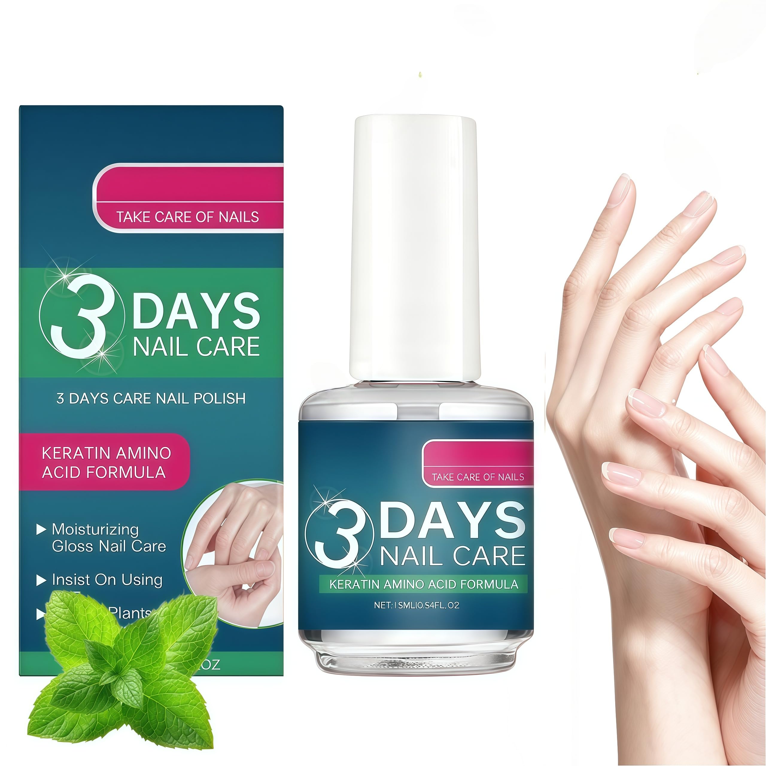 3 Days Nail Care Oil, 2026 New 3 Days Nail Care Oil with Keratin, Moisturizing Strengthening Nail Care Polish Oil for Dry, Weak, Fragile and Damaged Nails