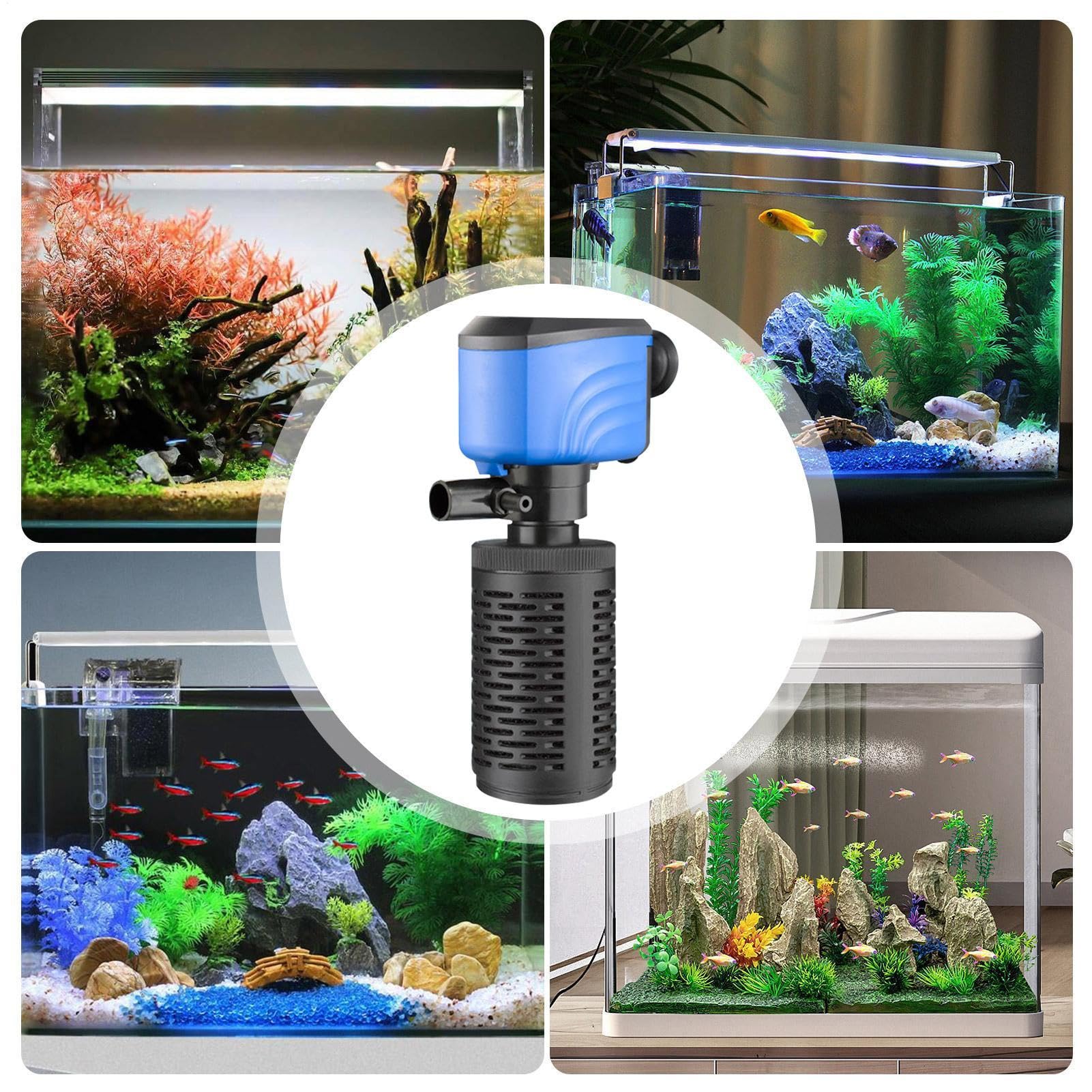 Filtro De Agua Para Acuario - Bomba de Estanque Potente para Oxigenación,Máquina Silenciosa de Flujo de Agua para Hogar Oficina Sala de Estar