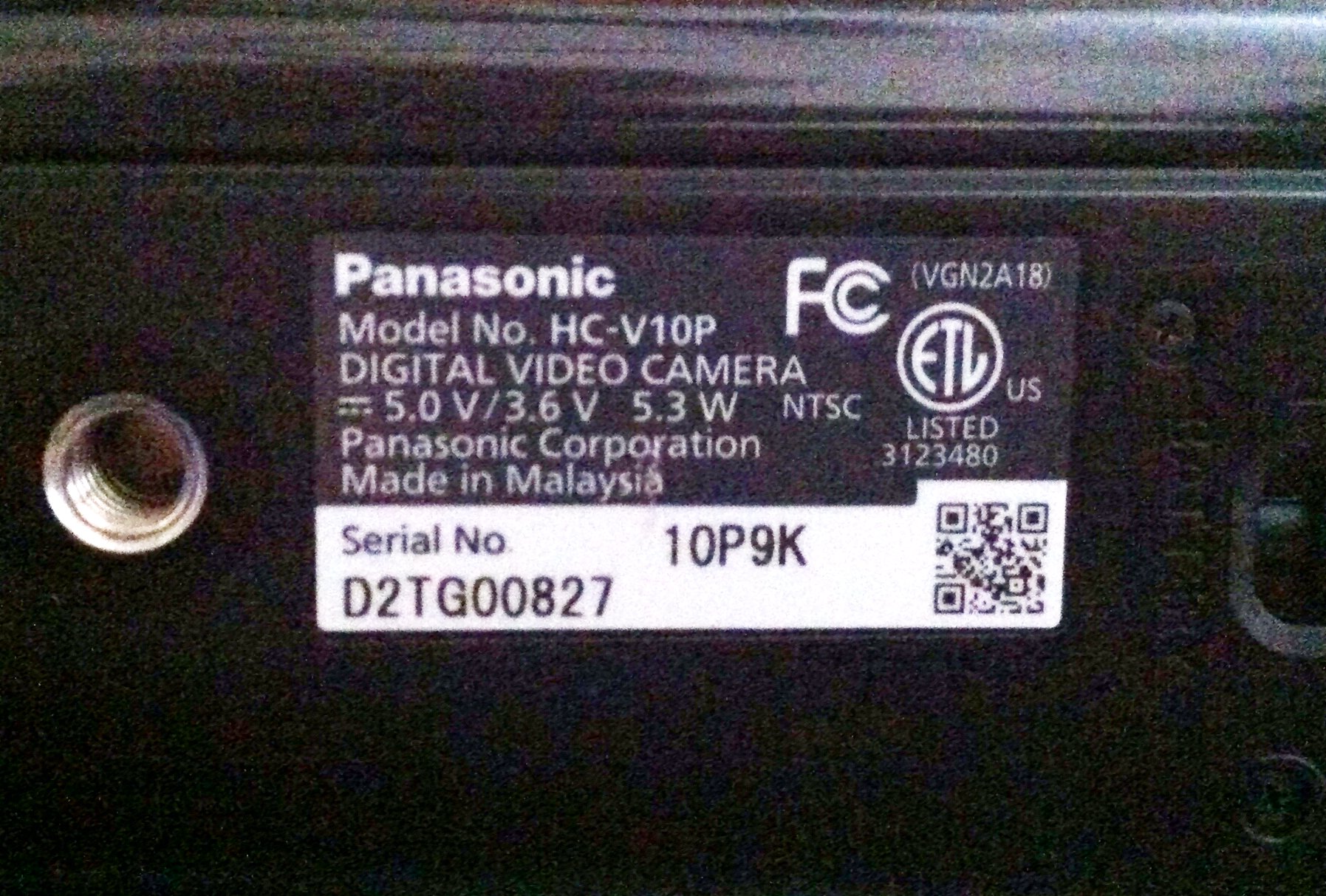 Buy Panasonic HC-V10 HD 70x Optical Zoom SD Camcorder (Black