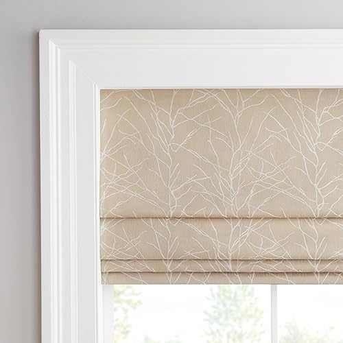 Miniatura 10 de Waverly Adonis Medallion - Persiana romana 100 % opaca, inalámbrica y reducción de ruido para privacidad, tratamientos térmicos de ventana para