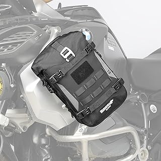 Rhinowalk Motorcycle Front Bumper Bag Tail Bag Motorbike Side Bag 6L Waterproof Motorcycle Saddle Pannier Bag with MOLLE S...